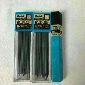 Pentel Super Hi-Polymer Lead .7 mm Medium HB Hardness 30 pieces C27‎